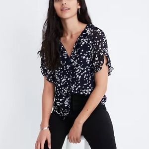Madewell Momento Ruffle-Sleeve Top